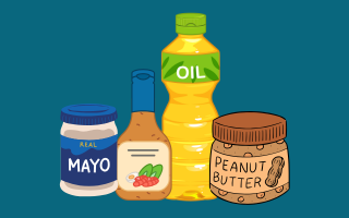 image of cooking oil, salad dressing, mayo