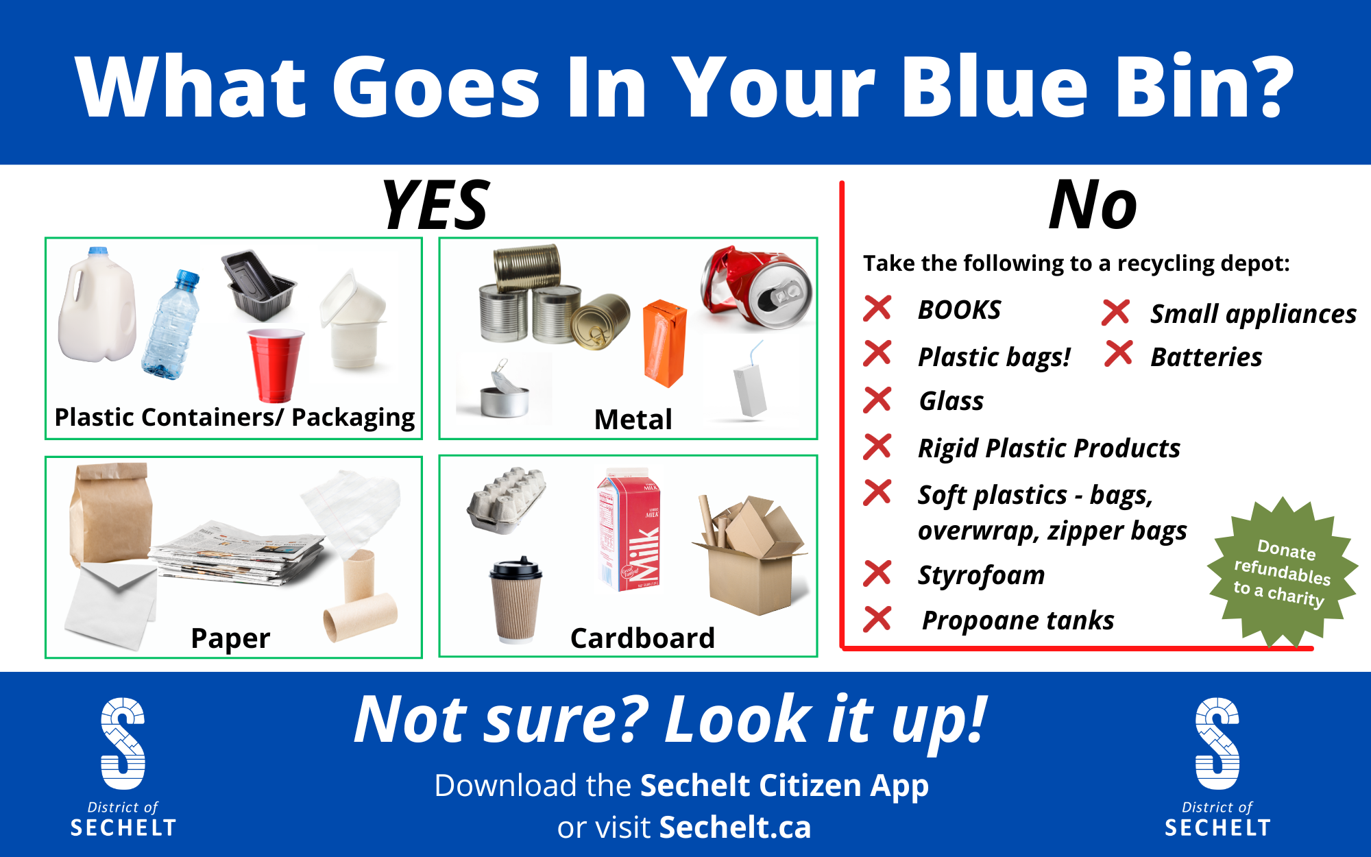 Images of recycling items